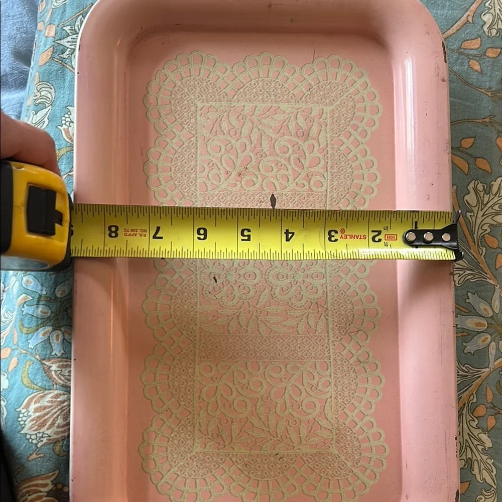 Vintage Pink Floral Tray